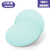 Base Para Tarta Redonda De 20 X 0,3 Cm - Azul (acabado Ondas) [3 Uds]